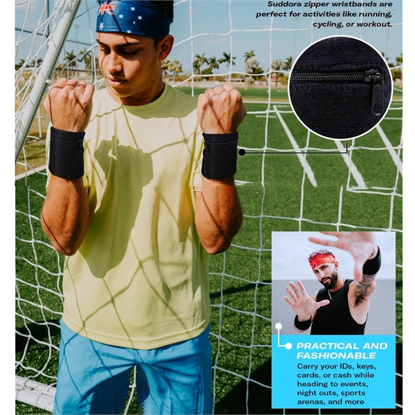 Wrist Band with Zipper Pouch