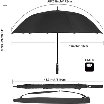 Custom 54 In Automatic Open Double Canopy Golf Umbrellas