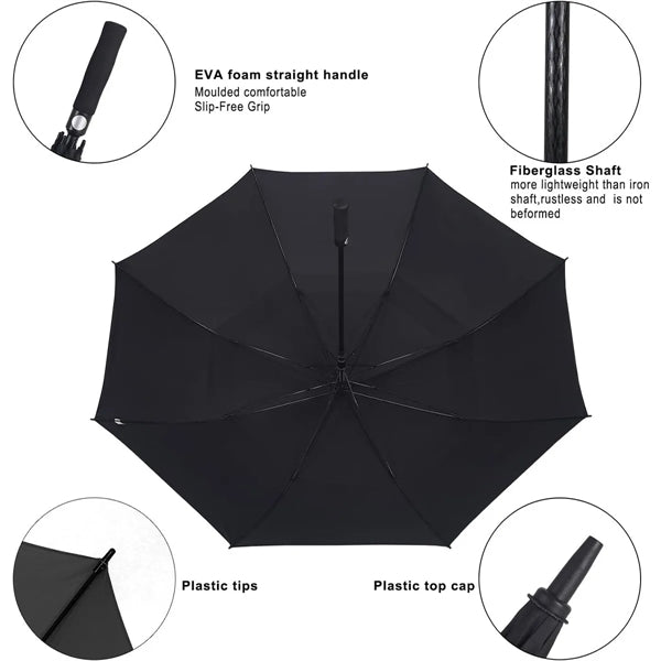 Custom 54 In Automatic Open Double Canopy Golf Umbrellas