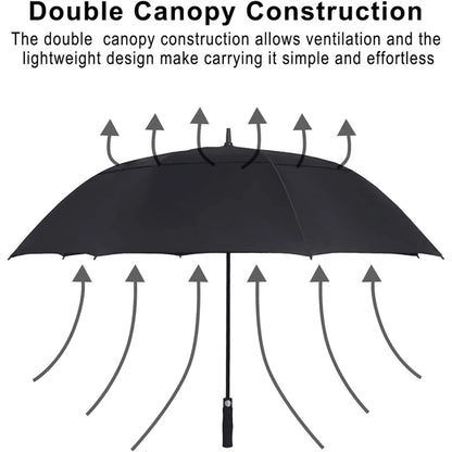 Custom 54 In Automatic Open Double Canopy Golf Umbrellas