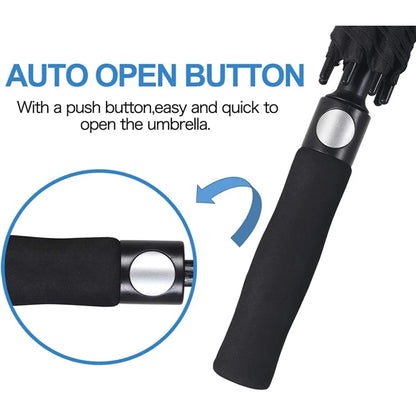 Custom 54 In Automatic Open Double Canopy Golf Umbrellas