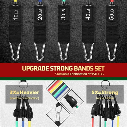 Unisex Home Adjustable Resistance Exercise Workout Bands