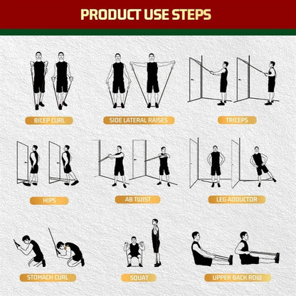 Unisex Home Adjustable Resistance Exercise Workout Bands