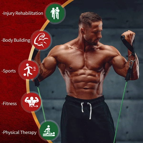 Unisex Home Adjustable Resistance Exercise Workout Bands