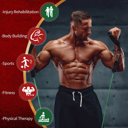 Unisex Home Adjustable Resistance Exercise Workout Bands