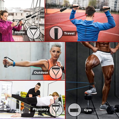 Unisex Home Adjustable Resistance Exercise Workout Bands