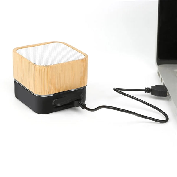Custom Bamboo Wireless Light-Up Speaker