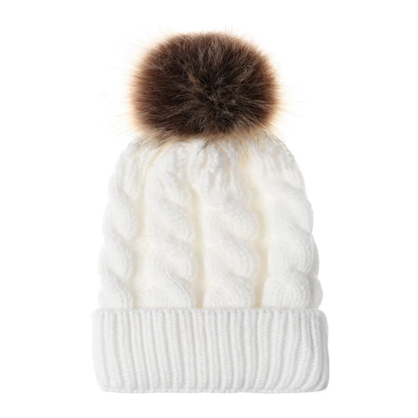 Winter Knit Crossed Soft Warm Ribbed Hat Beanie