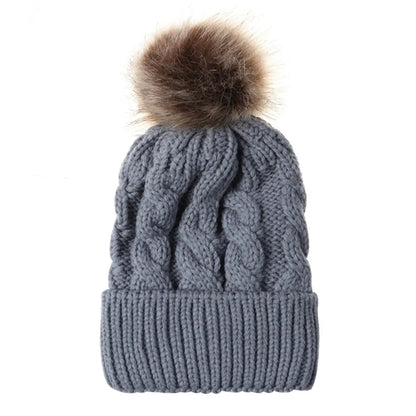 Winter Knit Crossed Soft Warm Ribbed Hat Beanie