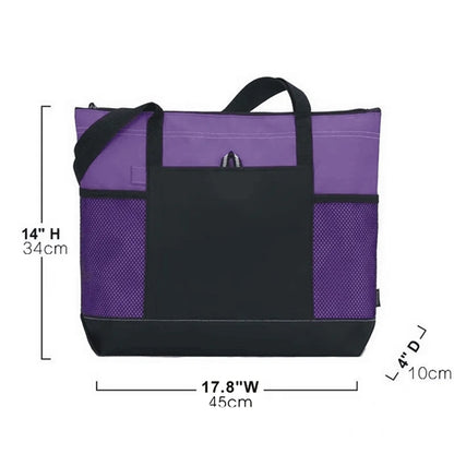 Custom Zippered Tote Bag