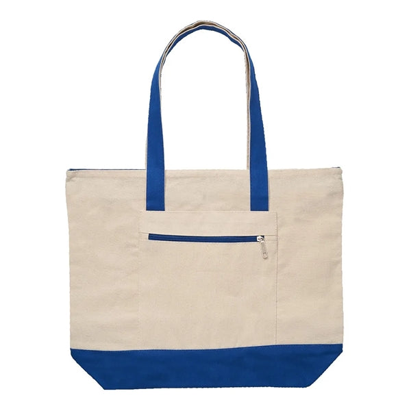 Custom Canvas Zippered Boat Tote Bag