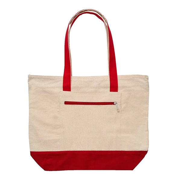 Custom Canvas Zippered Boat Tote Bag