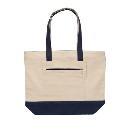 Custom Canvas Zippered Boat Tote Bag