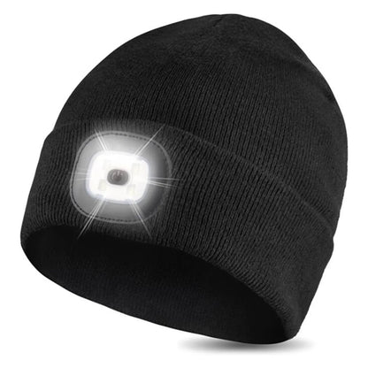 Unisex USB Charging Beanie Hat Cap with LED Light