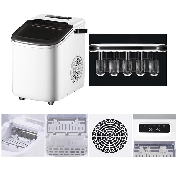 Portable Self-Cleaning Fast Ice Maker Machine For Office Bar
