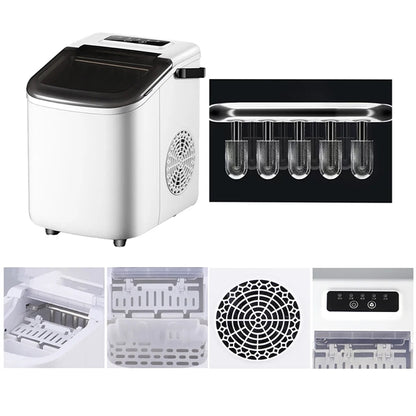 Portable Self-Cleaning Fast Ice Maker Machine For Office Bar