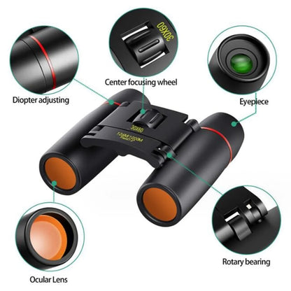 Outdoor Low-Light Night Vision Red Film 30x60 Binoculars