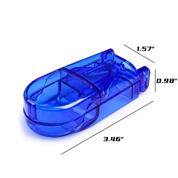 Portable Tablet Cutter with Blade and Storage Compartment