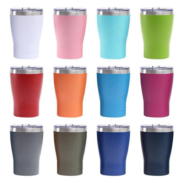 12oz Stainless Steel Cup with Lid Insulated Double Wall Mug