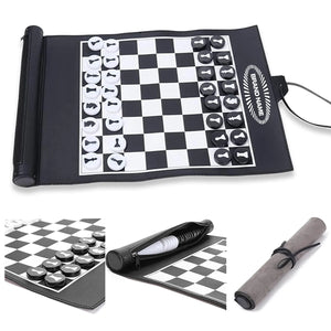 Folding Portable Travel Camping Board Games Chess Checkers
