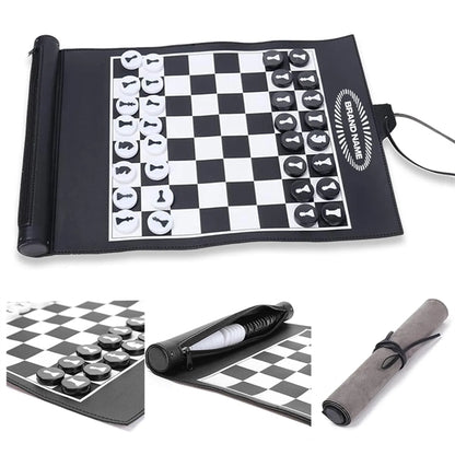 Folding Portable Travel Camping Board Games Chess Checkers