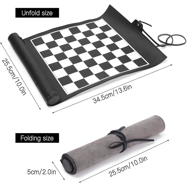 Folding Portable Travel Camping Board Games Chess Checkers