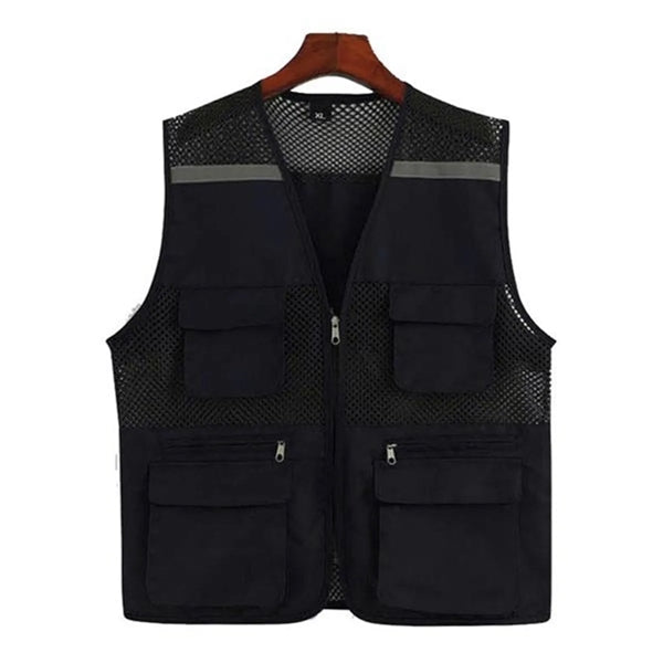 Mesh Breathable Reflective Safety Vest with pockets