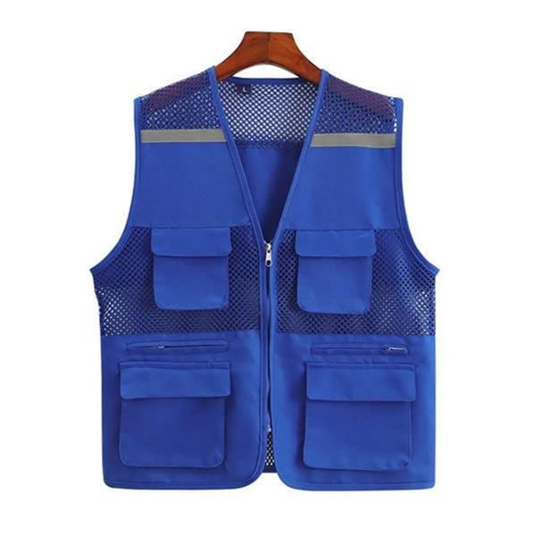 Mesh Breathable Reflective Safety Vest with pockets