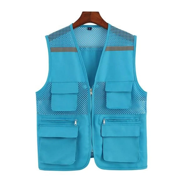 Mesh Breathable Reflective Safety Vest with pockets