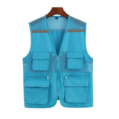 Mesh Breathable Reflective Safety Vest with pockets