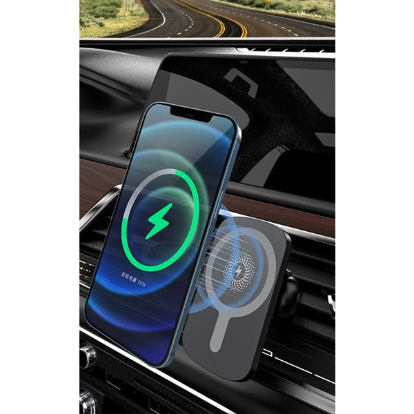 15W Portable Car MagSafe Wireless Fast Charger Phone Holder