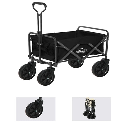 Collapsible Outdoor Folding Utility Cart Wagon with Wheels