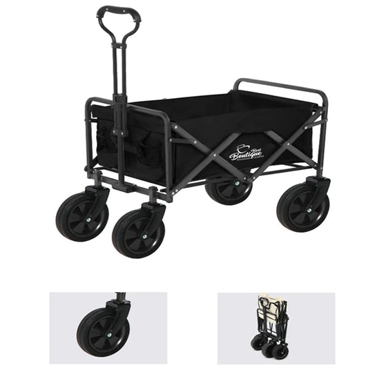 Collapsible Outdoor Folding Utility Cart Wagon with Wheels