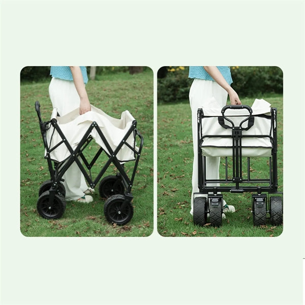Collapsible Outdoor Folding Utility Cart Wagon with Wheels