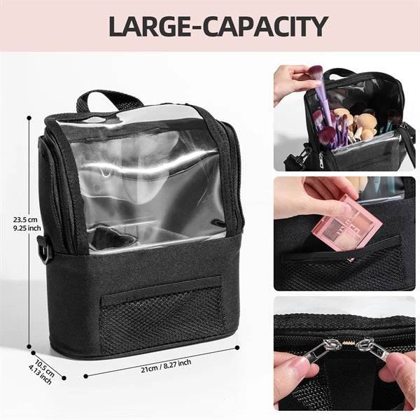 Large Waterproof Portable Travel Makeup Bag With Divider