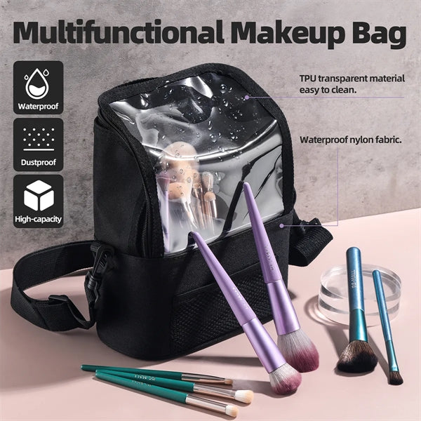 Large Waterproof Portable Travel Makeup Bag With Divider