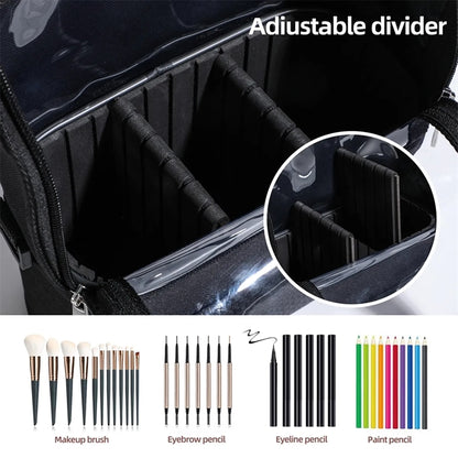Large Waterproof Portable Travel Makeup Bag With Divider