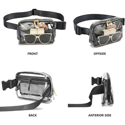 Stadium Approved Unisex Clear Fanny Pack Crossbody Bags