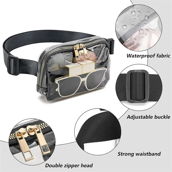 Stadium Approved Unisex Clear Fanny Pack Crossbody Bags