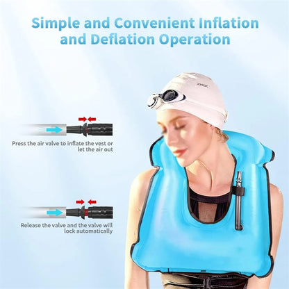 Durable Adjustable Diving Swimming Inflatable Snorkel Vest