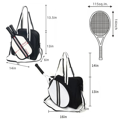 Large Durable Waterproof Pickleball/Tennis Bag