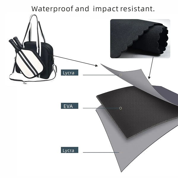 Large Durable Waterproof Pickleball/Tennis Bag