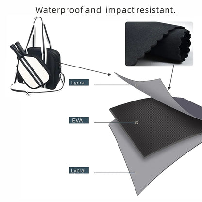 Large Durable Waterproof Pickleball/Tennis Bag