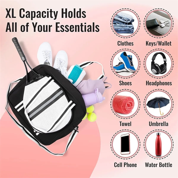 Large Durable Waterproof Pickleball/Tennis Bag