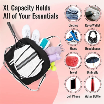 Large Durable Waterproof Pickleball/Tennis Bag