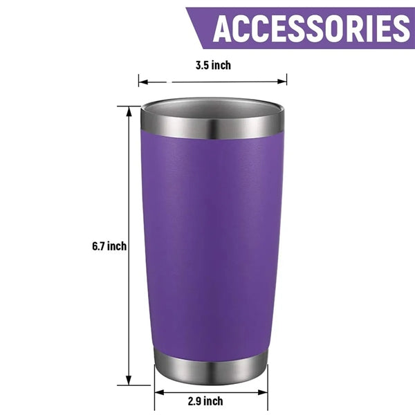 20 Oz Double Wall Thermal Cup With Bamboo Wooden Lid Base