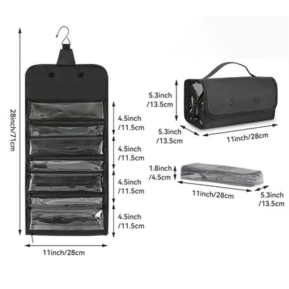 4 In 1 Detachable Hanging Roll-Up Travel Toiletry Makeup Bag