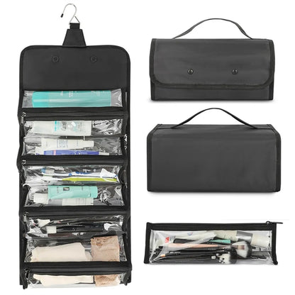 4 In 1 Detachable Hanging Roll-Up Travel Toiletry Makeup Bag
