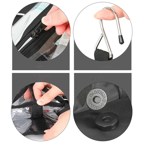 4 In 1 Detachable Hanging Roll-Up Travel Toiletry Makeup Bag