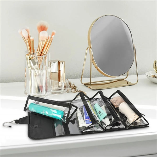 4 In 1 Detachable Hanging Roll-Up Travel Toiletry Makeup Bag